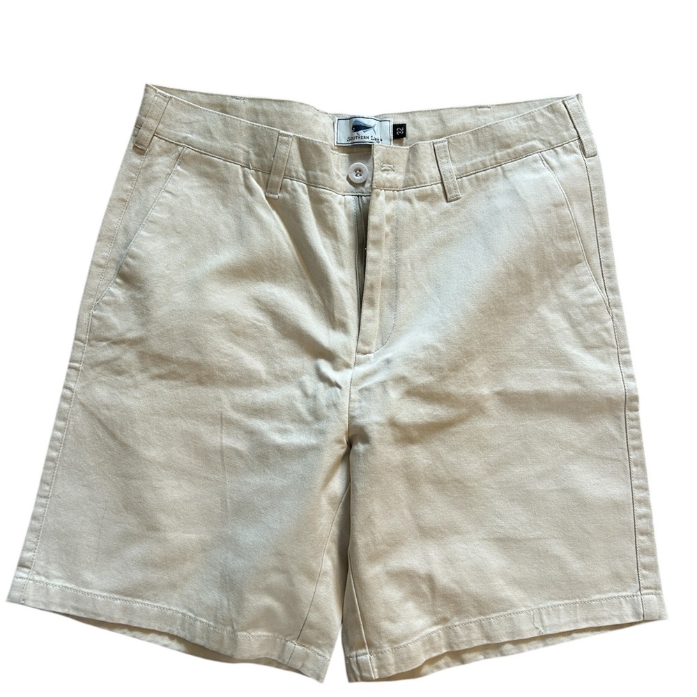Southern Lure Men’s Chino Twill Cream Shorts Sz 32 EUC